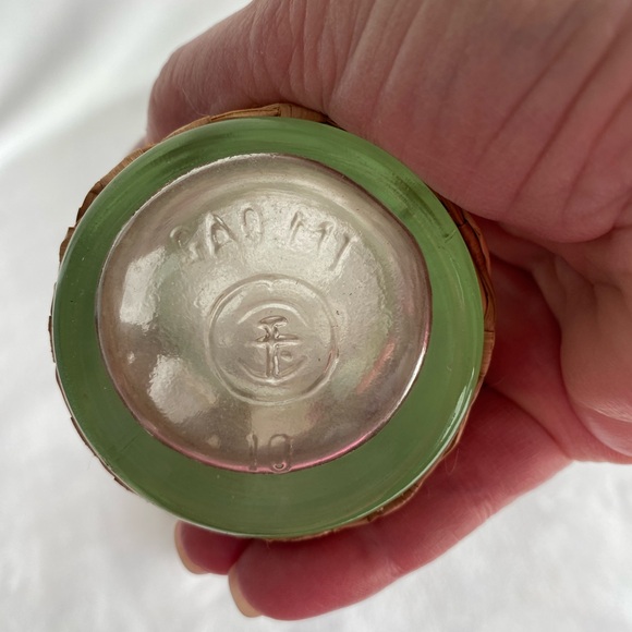 Set Of 4 Wicker Rattan Wrapped Bud Vases Clear‎ Glass Coastal Boho Neutral Decor - Picture 9 of 12